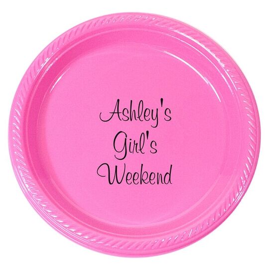 Personalized Plastic Plates for Celebrations